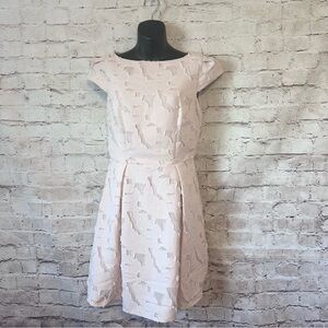 H&M Blush Pink Textured Midi Dress